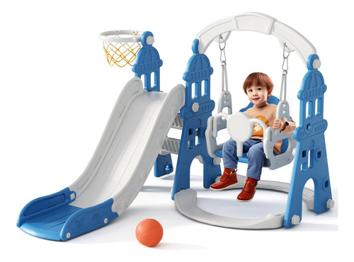 Juego De Toboganes Y Columpios 4 En 1 Para Niños Pequeños