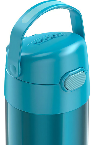 Botella térmica Funtainer de acero inoxidable de color turquesa de 350 ml