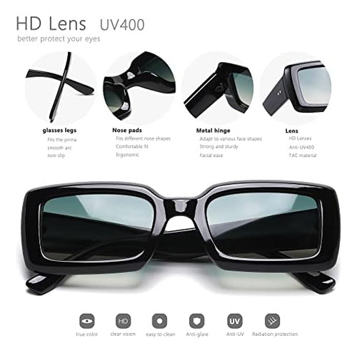 Lentes De Sol Zioriood Rectangulares Para Hombre