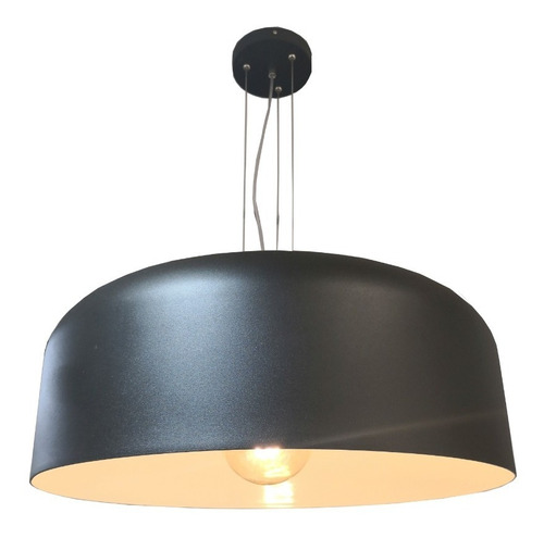 Lámpara Colgante Negro Nórdica Industrial 1 Luz 60 Cm E27
