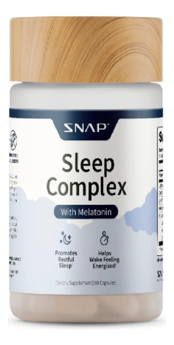 Snap Supplements Sleep Complex With Melatonin 60caps Sabor Sin Sabor