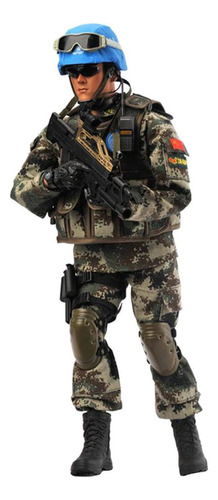 Modelo De Boneco De Ação Do Soldado Do Exército Verde 1:6