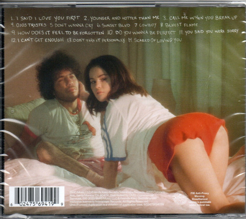 Selena Gomez I Said I Love You First Cd - Shakira Dua Lipa