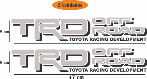 Calcomania Toyota Racing Development Sticker Adhesivo X2 Und