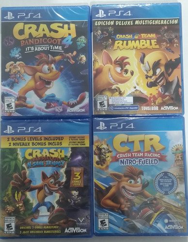 Juegos De Ps4 Lote De Crash Nuevos Sellados