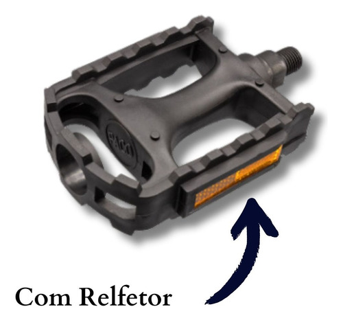 Pedal Pedaleira Bicicleta Bike 1/2 Mtb Nylon Com Refletor