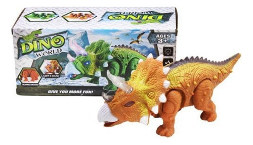 Dinosaurio Triceratops Camina Sonido Juguete