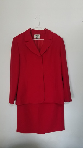 Conjunto De Vestir U Oficina Para Mujer Color Rojo 2 Piezas