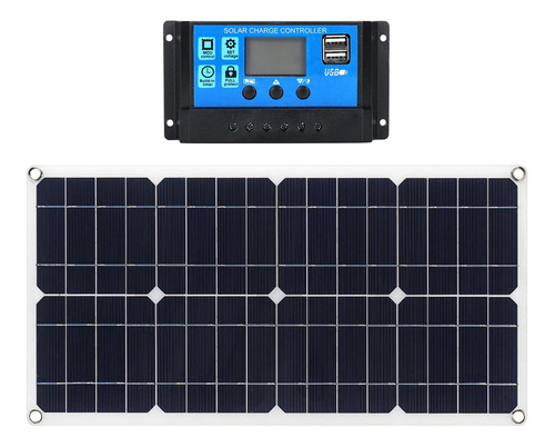 2pcs 10a 12v 24v Kit De Panel Solar Flexible Para Caravana,