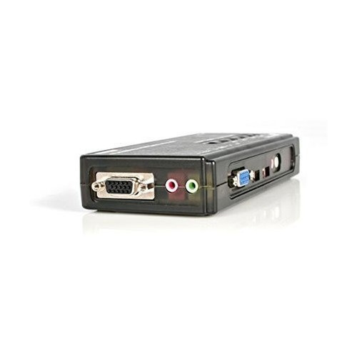 Startech.com Kit De Conmutador Kvm Usb Negro De 4 Puertos Co