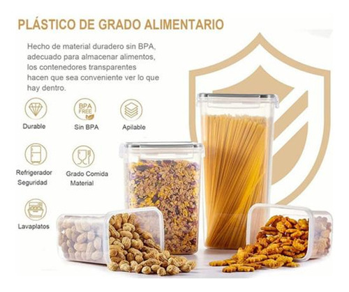 . Conjunto De 15 Recipientes Herméticos De Plástico Premium.
