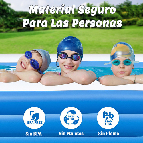 Piscina Hinchable Rectangular Familiar Fiesta Acuática