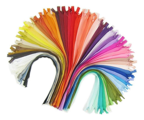 A 18pcs Cremalleras Invisibles De Nylon Color Mezclado