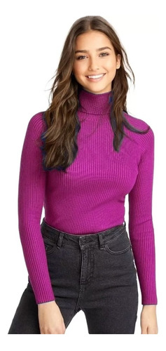 Sweater Beatle Cuello Alto Doble Lanilla  Otoño/invierno