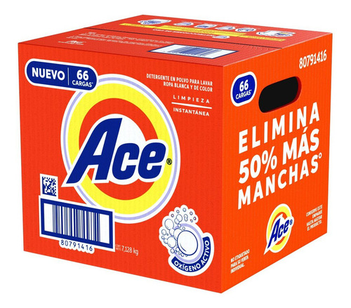 Javon En Polvo Ace 7.128 Kg, Maxi Limpieza Ropa