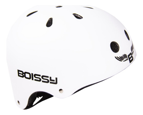 Casco Boissy Ciclismo Skate Rollers Correa Ajustable Color Blanco Talle M