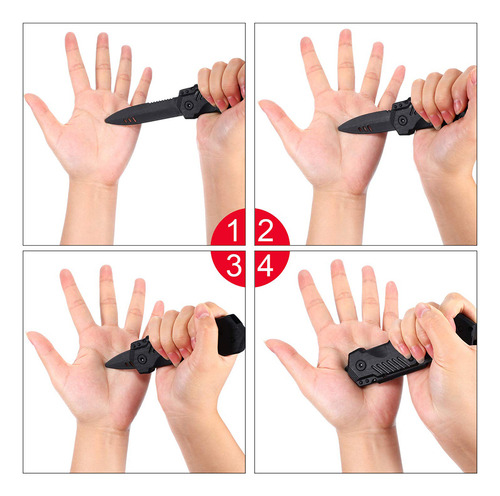 Cuchillos Retráctiles De Juguete, 4 Piezas, Divertido Truco