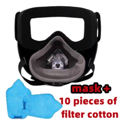 Máscara De Pó De Gás Com Filtros + 10 Filtros