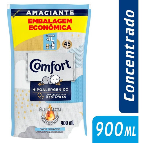 Amaciante De Roupas Concentrado Puro Cuidado Comfort 900ml