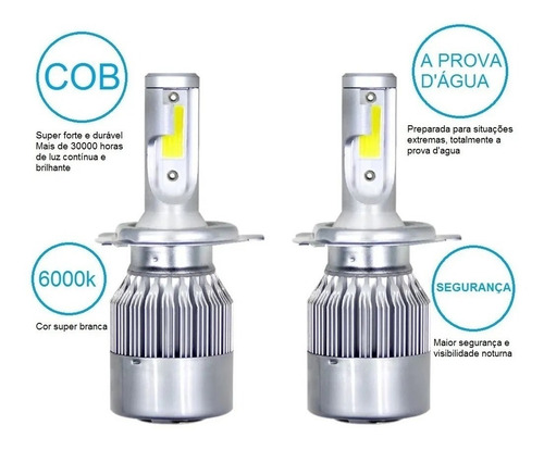 Lampada Kit Led Farol Alto Baixo T-cross 2019 2020 2021 2022