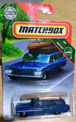 Matchbox 59 Chevy Wagon Con Canoa Nueva 2018