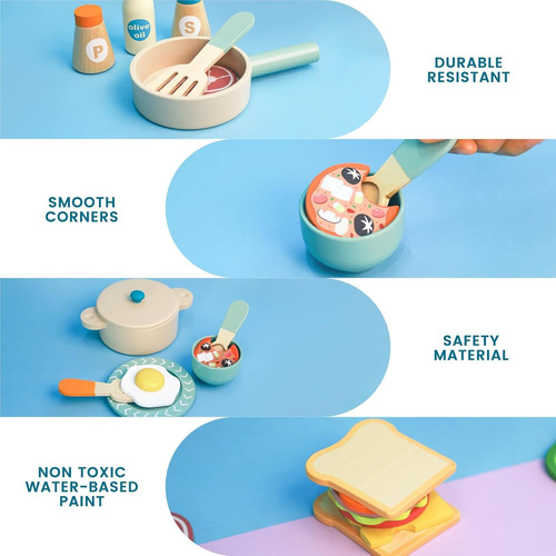 Juego De Cocina Para Niños De 36 Pieza,juguetes Interactivos