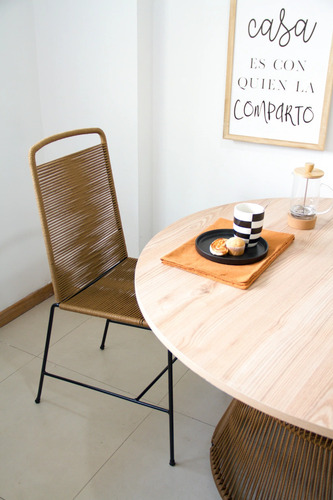 Silla Ámsterdam Respaldo Alto X2 - Envíos Gratis Negro O Marron Yute