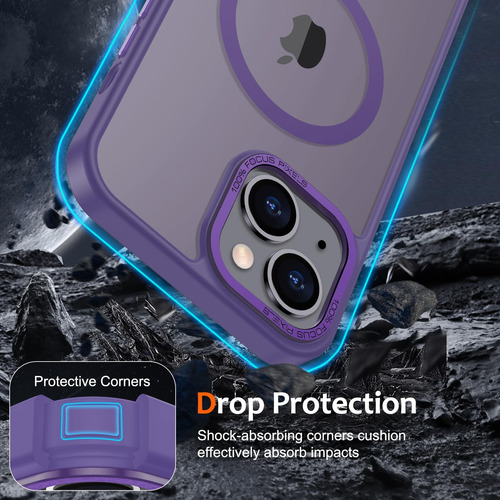 Anuck Para iPhone 15 Plus Case De Teléfono Magnético Con Tpu
