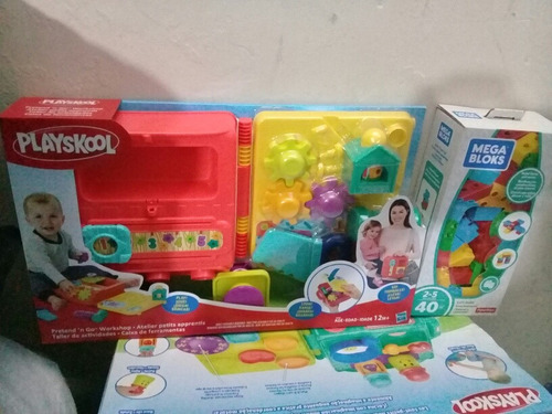 Taller De Herramientas  Playskool + 40 Piezas Mega Bloks