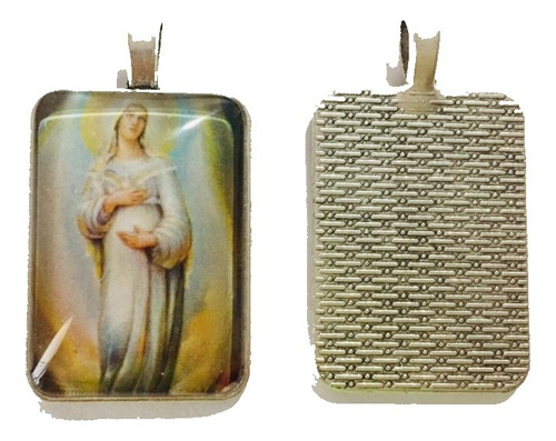 80 Medallas Virgen Dulce Espera Bebe Mide 3.5cm X 2.5cm