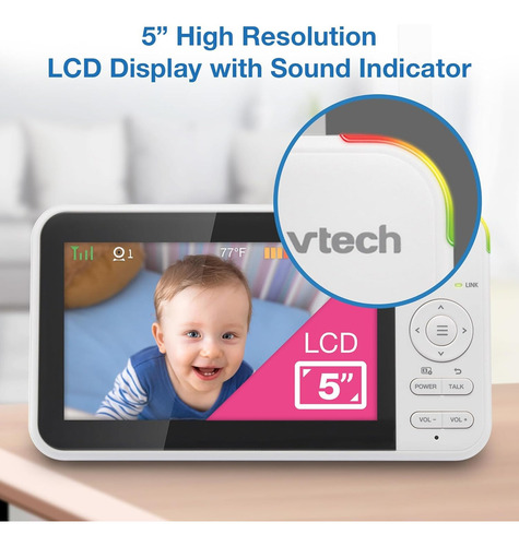Baby Call com câmera Vtech Vm924 5 Hd 270° Cor branca