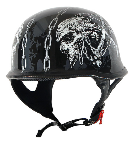 Casco De Motocicleta Abierto Medio Cara Estilo Alemán Dot