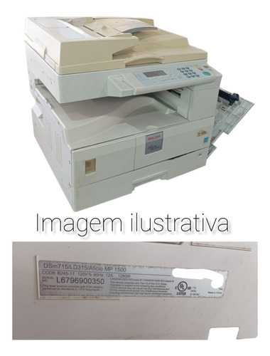 Impressora Copiadora Ricoh Aficio Mp 1500 Peças Cotar Valor (Usado)