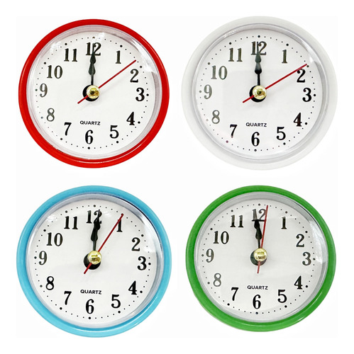 Reloj De Cuarzo Con Insertos Para Piezas De Bricolaje, Plást