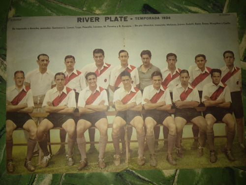 Lamina El Grafico Año 1934 - Equipo De River Plate 