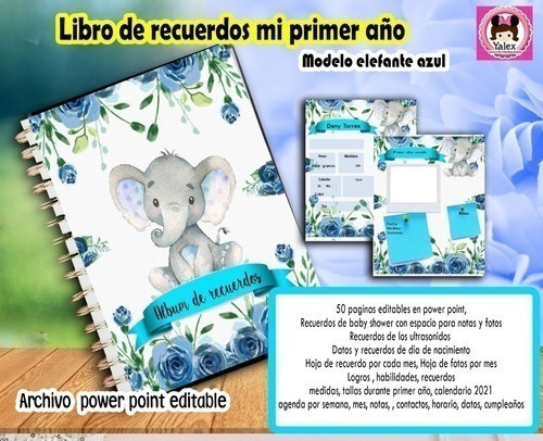 Kit Imprimible Álbum Mis Recuerdos Bebé Editable