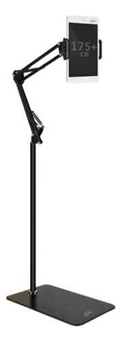 Soporte Piso Pedestal Ajustable Para iPad Extra Largo Color Negro