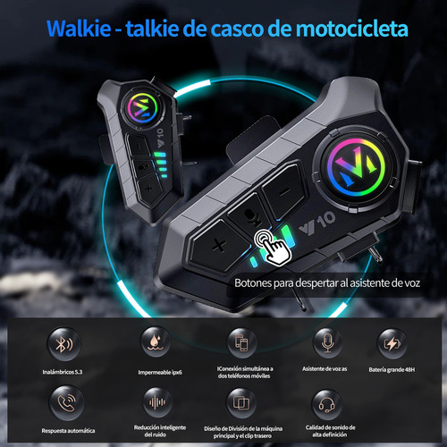 Audífonos Para Casco De Motos Bluetooth Impermeables