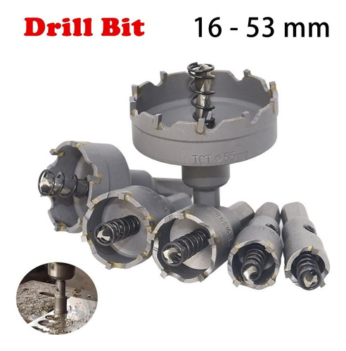 13 Brocas Copa Sierra Hss De Carburo Para 16-53mm