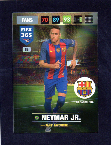 Adrenalyn Xl 2015/16. Card N° 56 Neymar Jr. Barcelona. Mira!