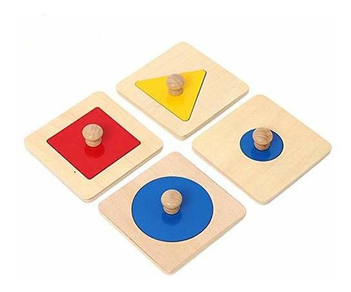 Adena Montessori Colorido Múltiples Puzzles De Forma Mw6ww