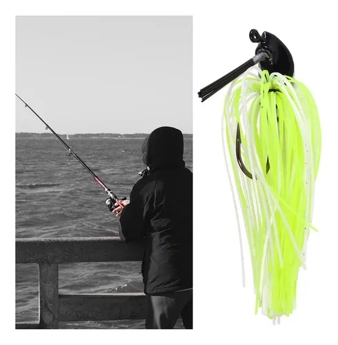5 Jigs Para Pesca De Lubina Jig De Fútbol Kit De 10g Verde