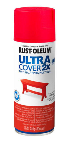 Pintura Aerosol Ultra Cover Rust Oleum Rojo Amapola Satinado