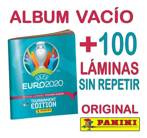 Album Euro 2020 + 100 Laminas Sin Repetir Panini