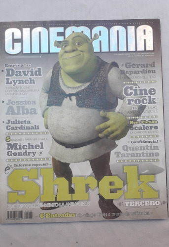 Revista Antigua * Cinemania * N° 38 Tapa Shrek