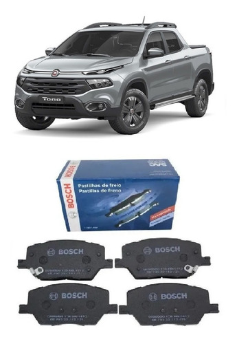 Pastilha De Freio Bosch Bb1512 Fiat Toro 2016 A 2022 Diant.