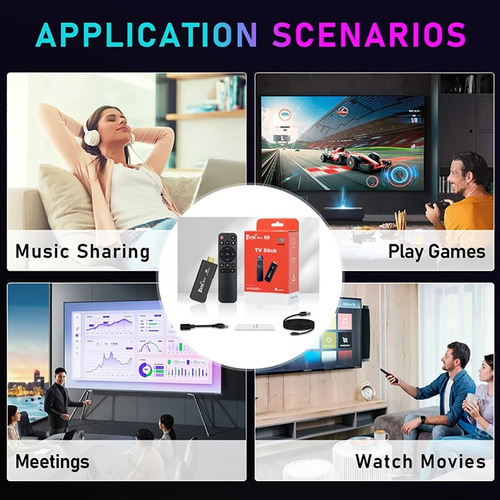 Tv Stick Android 4k Tv98 2gb + 16gb Smart Tv Box Wifi 5g