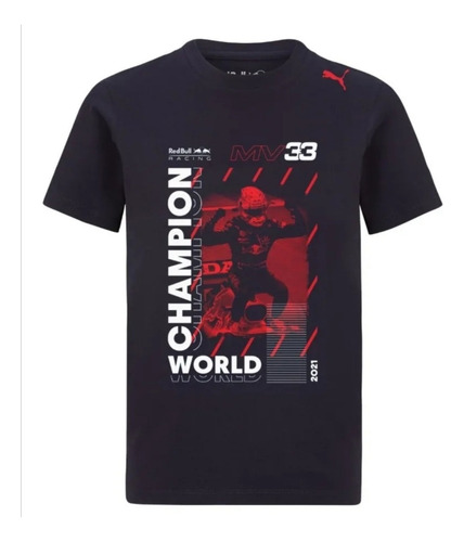 Playera Puma Red Bull Racing F1 Max Verstappen Campeon