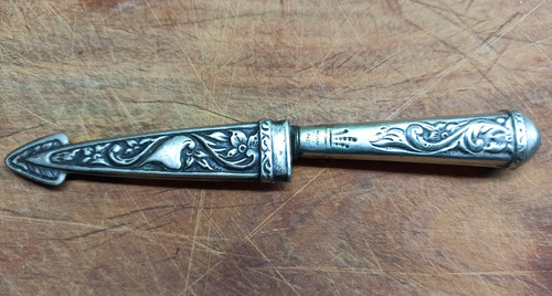 Antiguo Cuchillo Tandilero La Movediza En Alpaca (Usado)