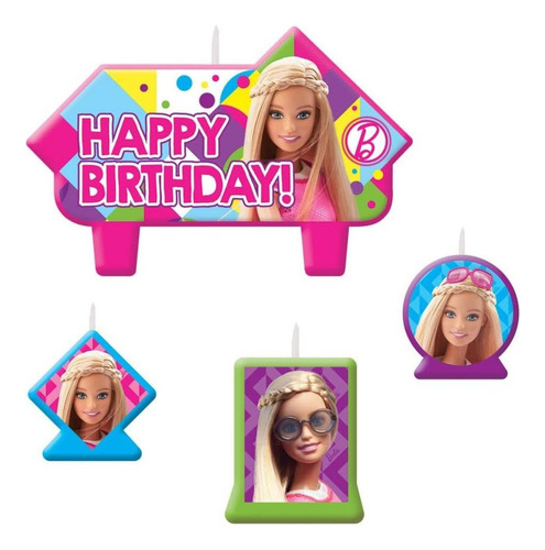 Conjunto De Velas | Colección Barbie Sparkle | Cumpleaños